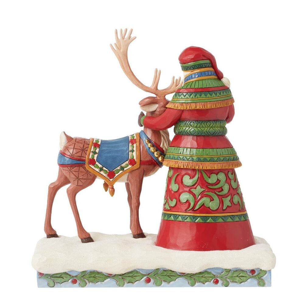 Jim Shore Heartwood Creek - Santa Standing with Reindeer