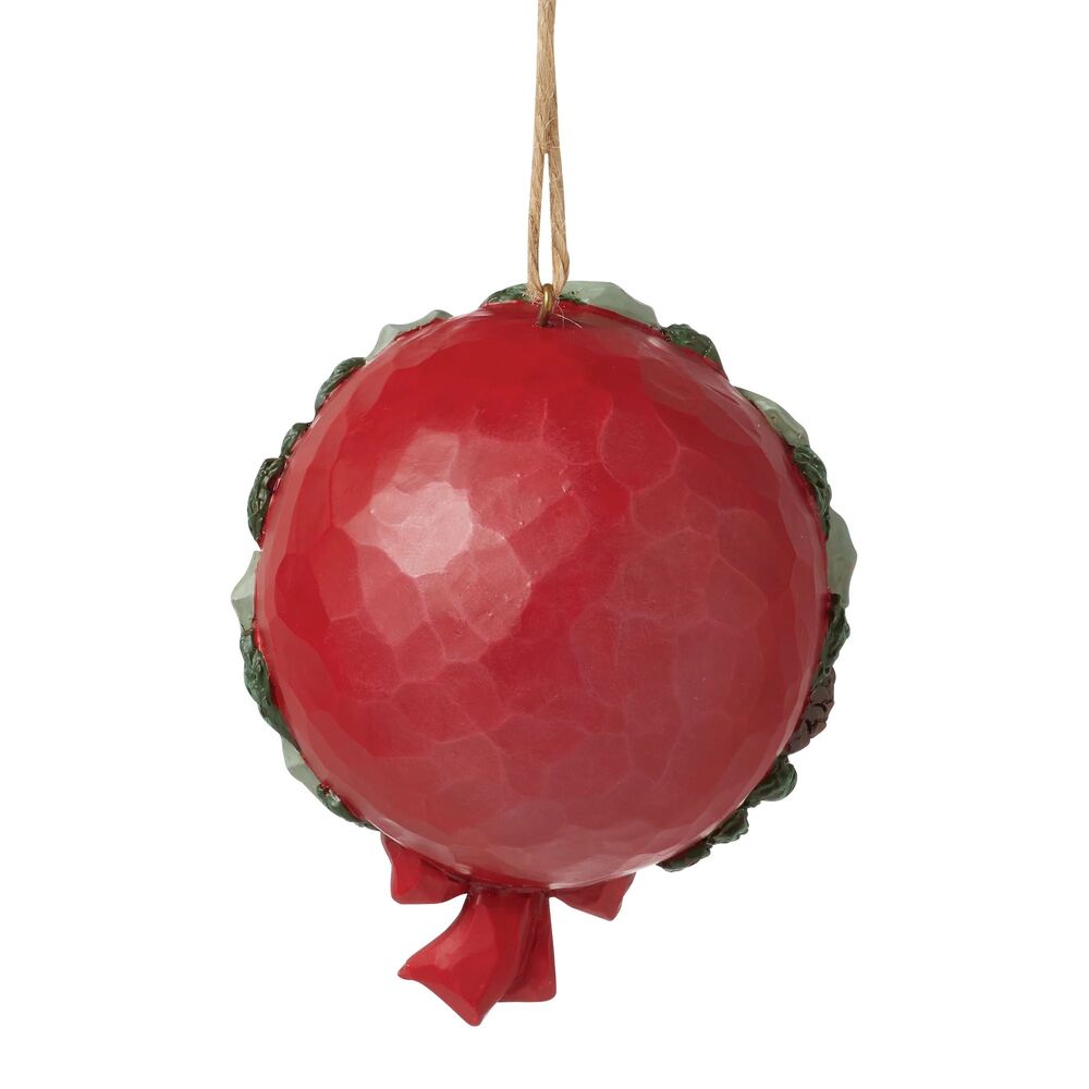 Jim Shore Heartwood Creek - Santa and Deer Wreath Diorama Hanging Ornament