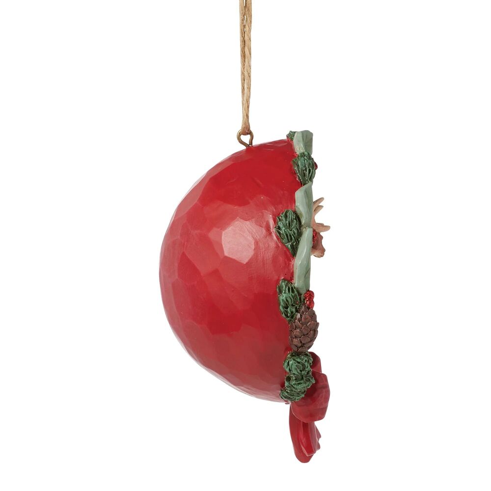 Jim Shore Heartwood Creek - Santa and Deer Wreath Diorama Hanging Ornament