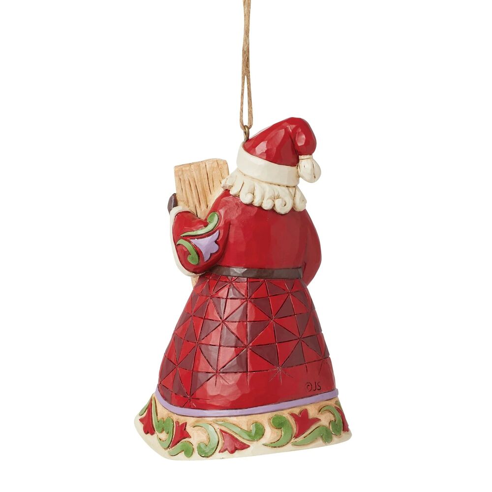 Jim Shore Heartwood Creek - Santa with Porch Board Hanging Ornament
