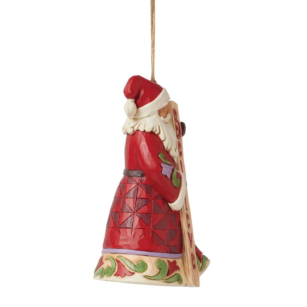 Jim Shore Heartwood Creek - Santa with Porch Board Hanging Ornament