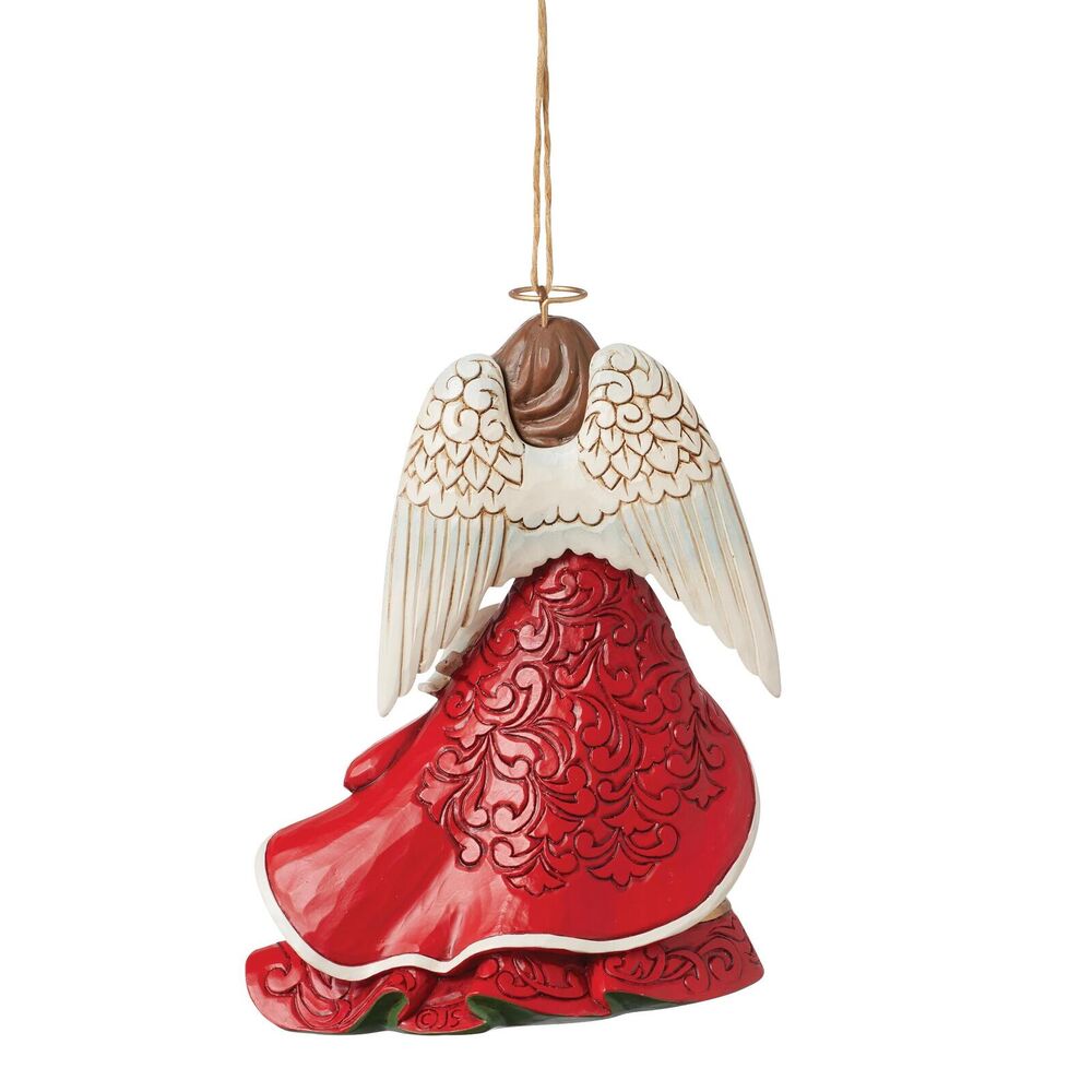 Jim Shore Heartwood Creek - Red Angel with Cardinals Hanging Ornament