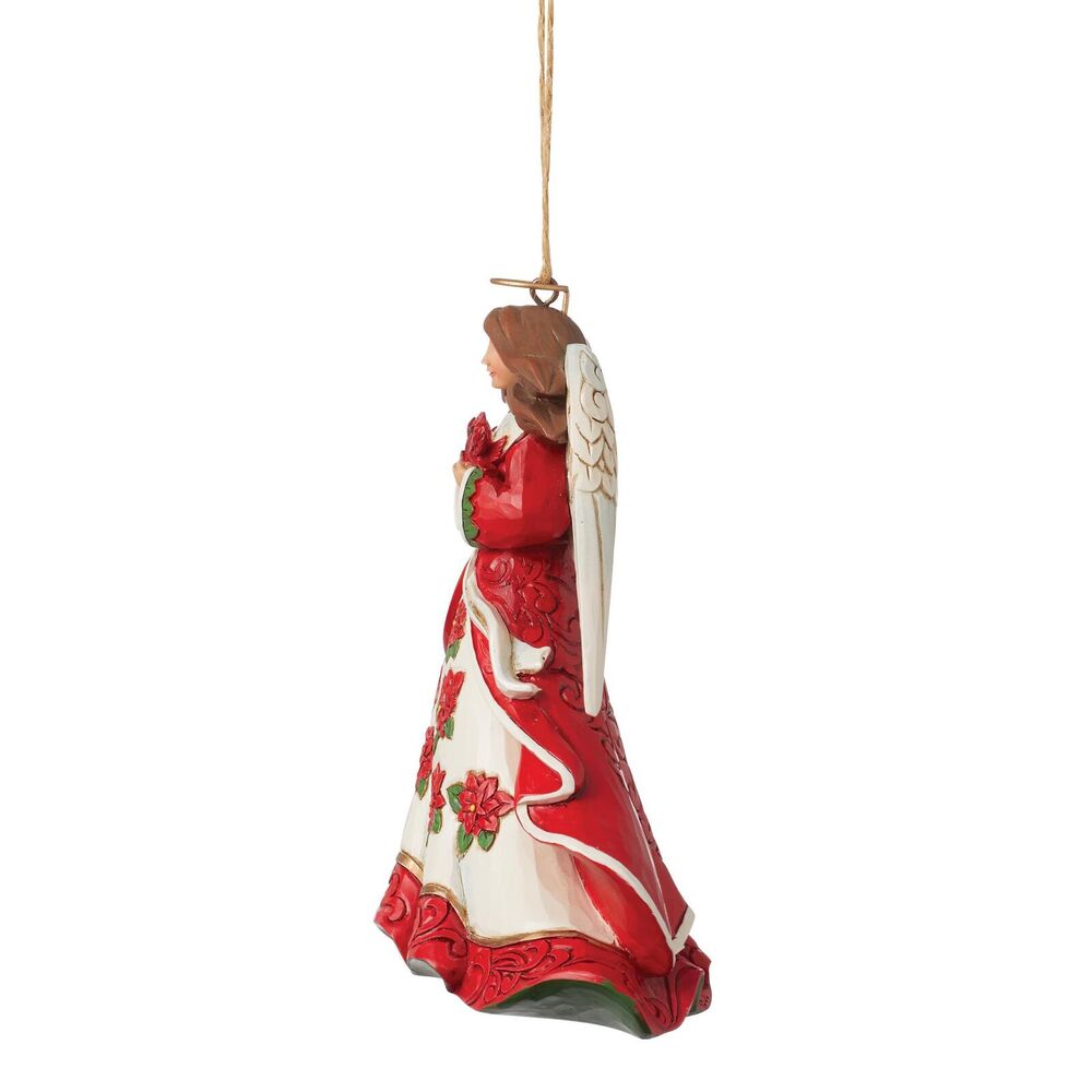 Jim Shore Heartwood Creek - Red Angel with Cardinals Hanging Ornament