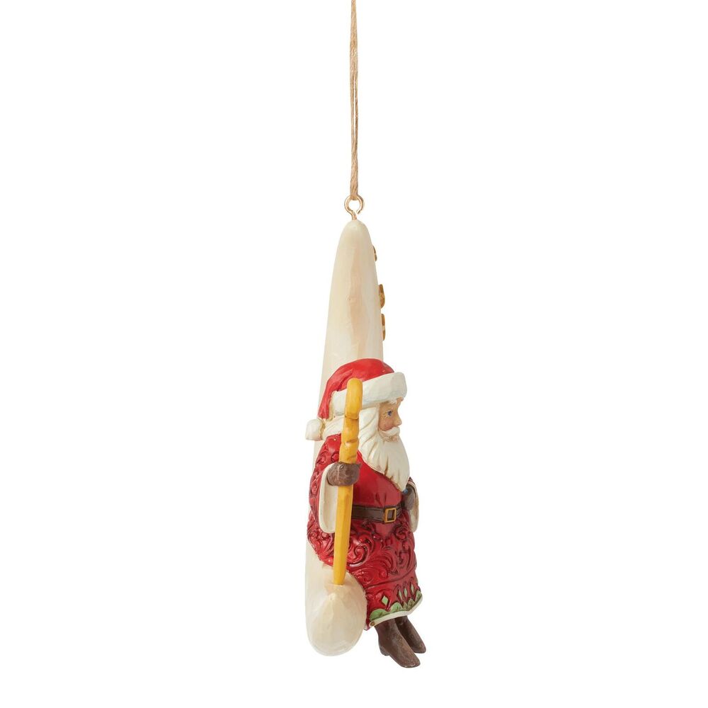 Jim Shore Heartwood Creek - Santa in Moon Hanging Ornament
