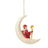 Jim Shore Heartwood Creek - Santa in Moon Hanging Ornament