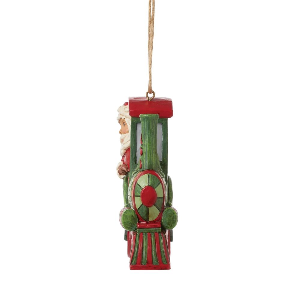 Jim Shore Heartwood Creek - Santa in Train Hanging Ornament
