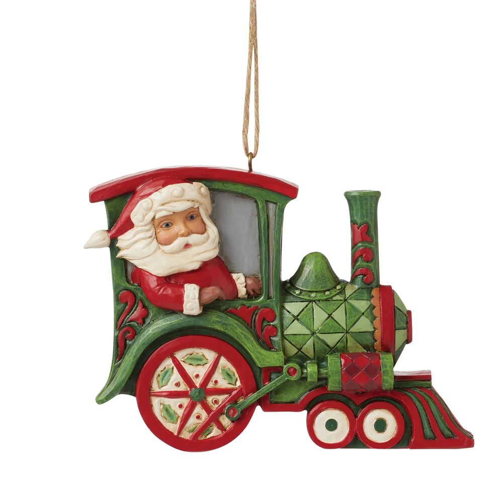Jim Shore Heartwood Creek - Santa in Train Hanging Ornament