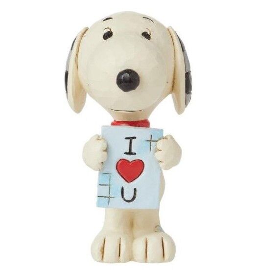 Peanuts by Jim Shore - Snoopy with Love Sign Mini Figurine