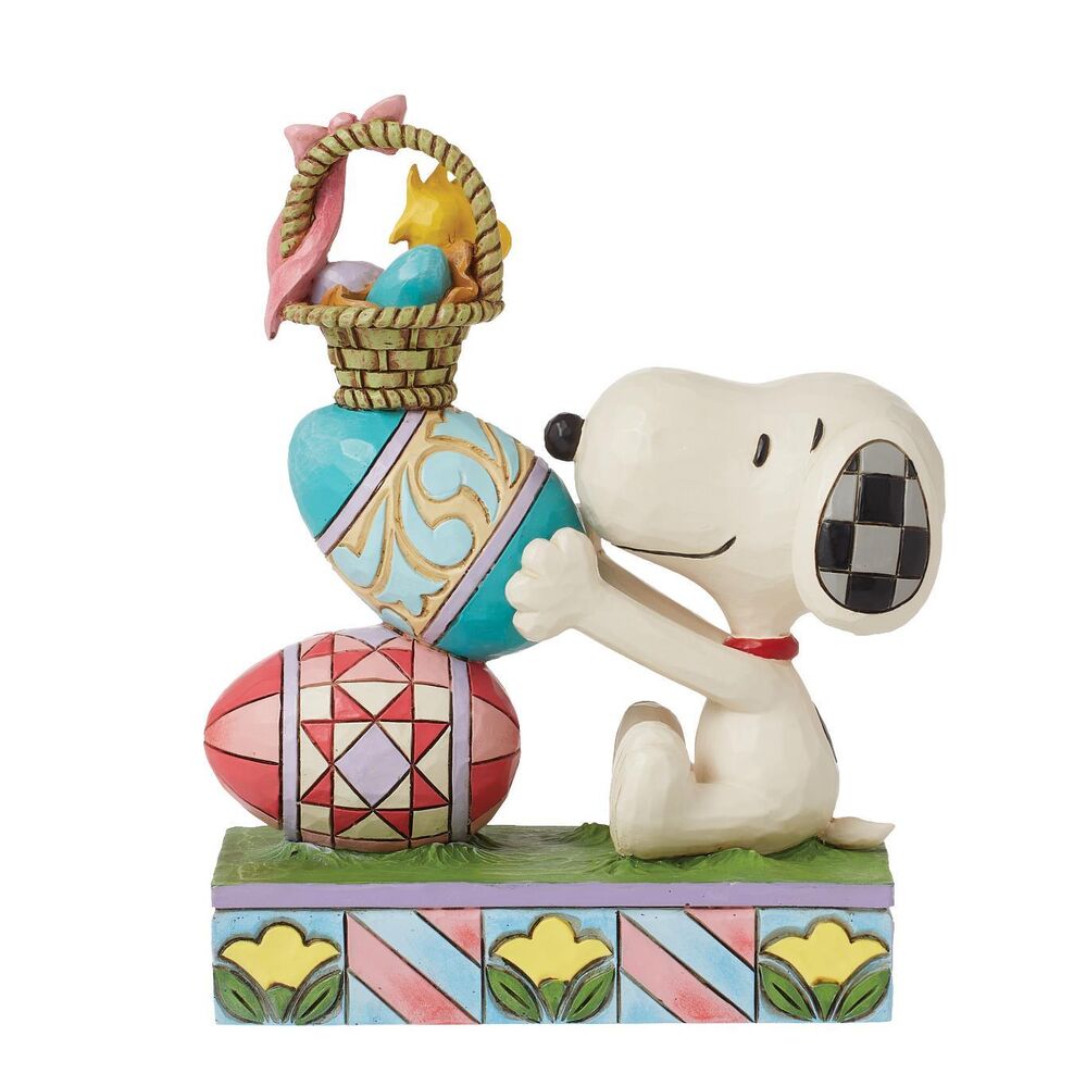 Peanuts by Jim Shore - Snoopy & Woodstock Stacked Eggs