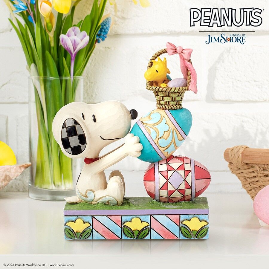 Peanuts by Jim Shore - Snoopy & Woodstock Stacked Eggs