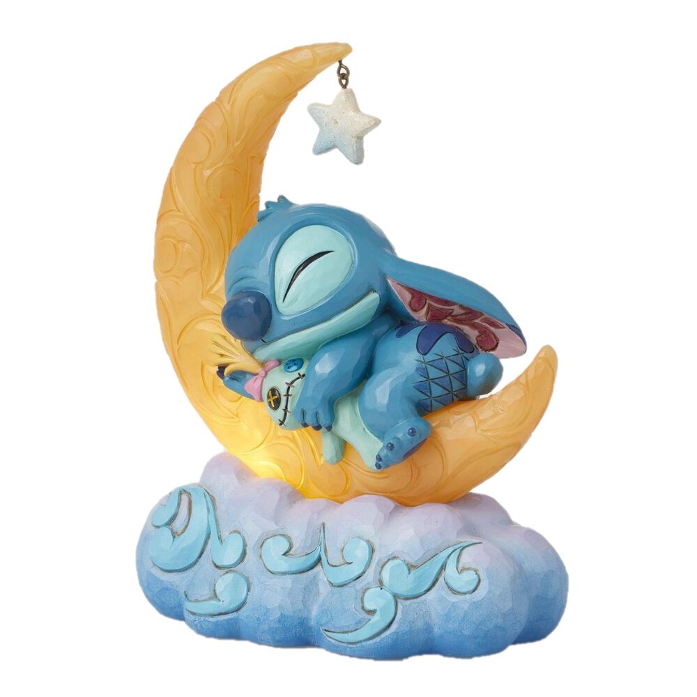 Jim Shore Disney Traditions - Stitch & Scrump on LED Moon