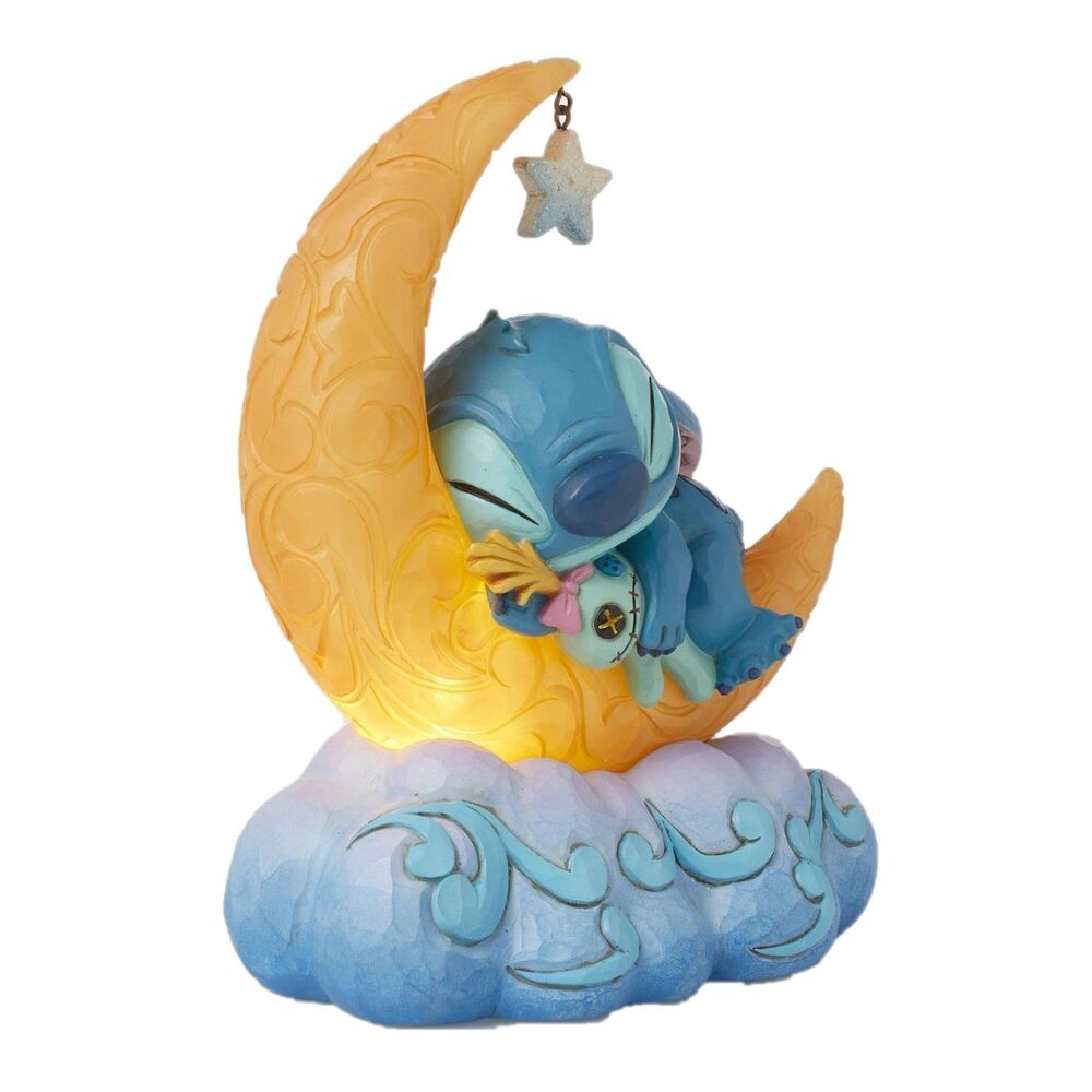 Jim Shore Disney Traditions - Stitch & Scrump on LED Moon