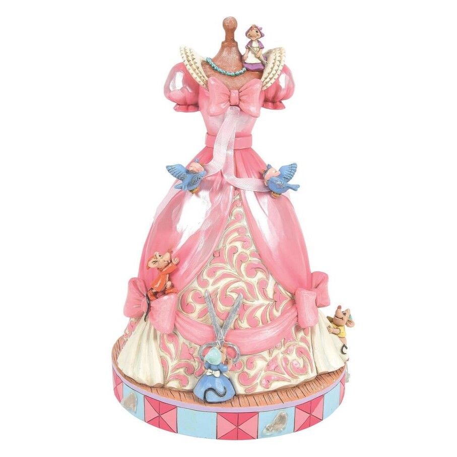 Jim Shore Disney Traditions - Cinderella's Pink Dress Musical Figurine