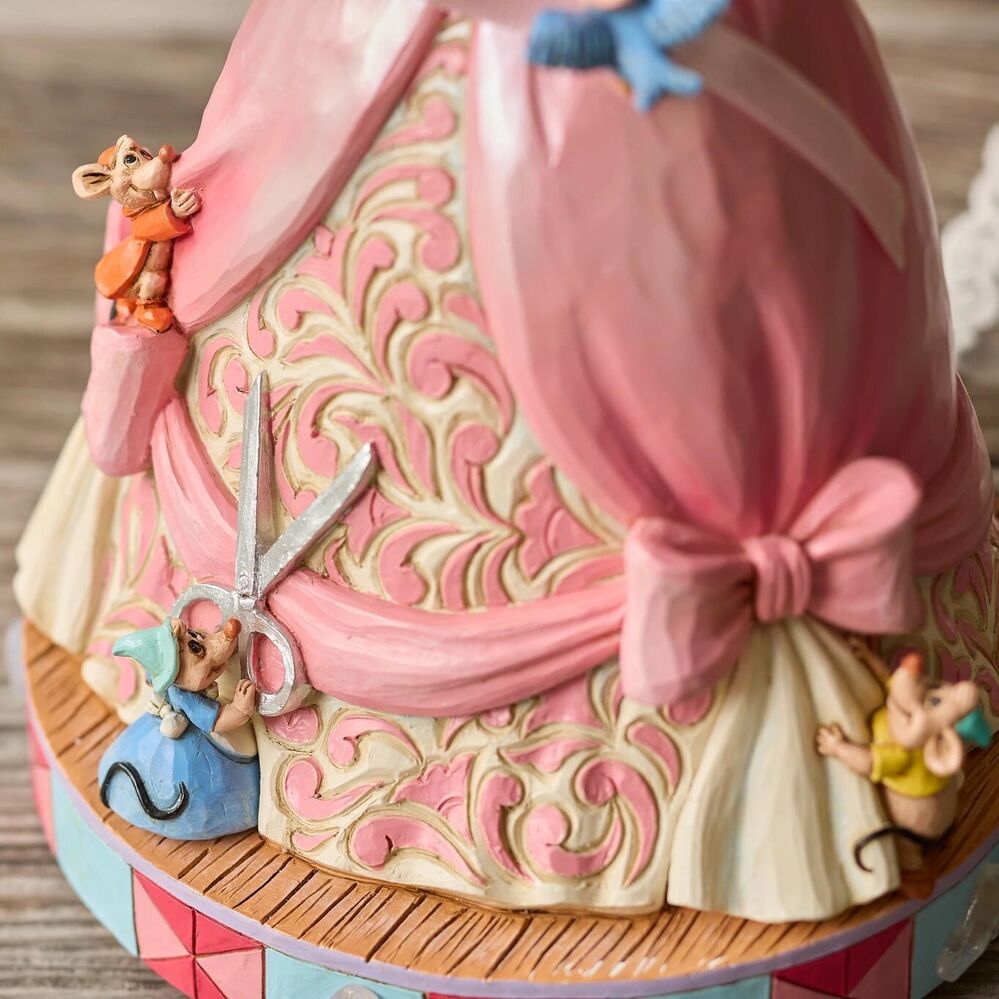 Jim Shore Disney Traditions - Cinderella's Pink Dress Musical Figurine
