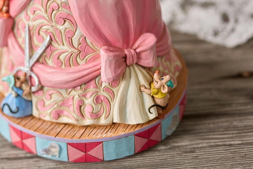 Jim Shore Disney Traditions - Cinderella's Pink Dress Musical Figurine