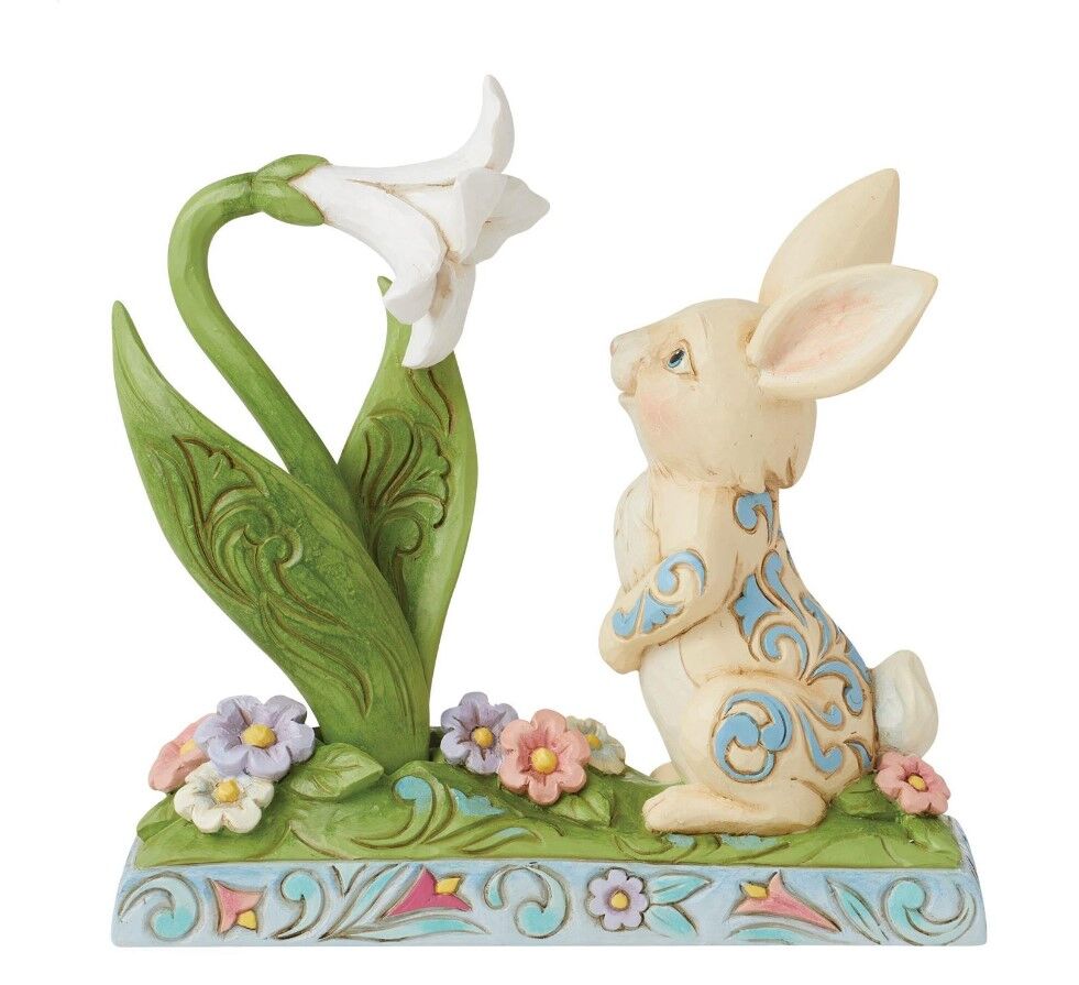 Jim Shore Heartwood Creek - Bunny and Easter Lily