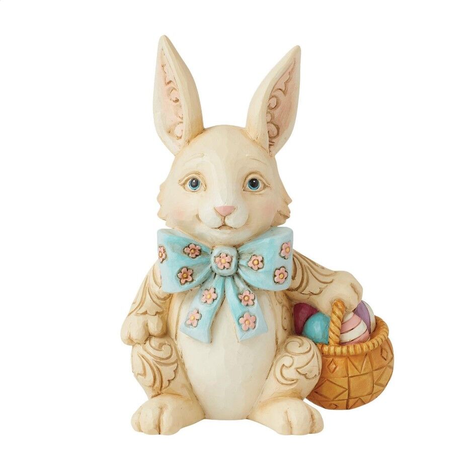 Jim Shore Heartwood Creek - Easter Bunny with Bow Pint Sized Figurine