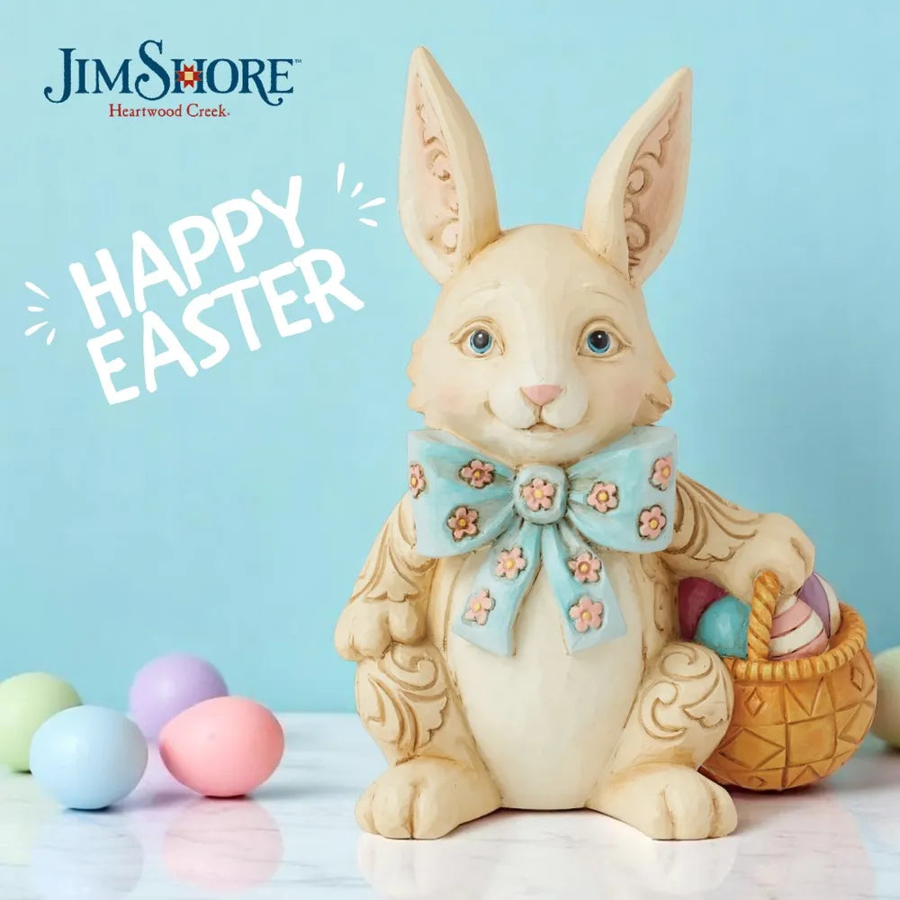 Jim Shore Heartwood Creek - Easter Bunny with Bow Pint Sized Figurine