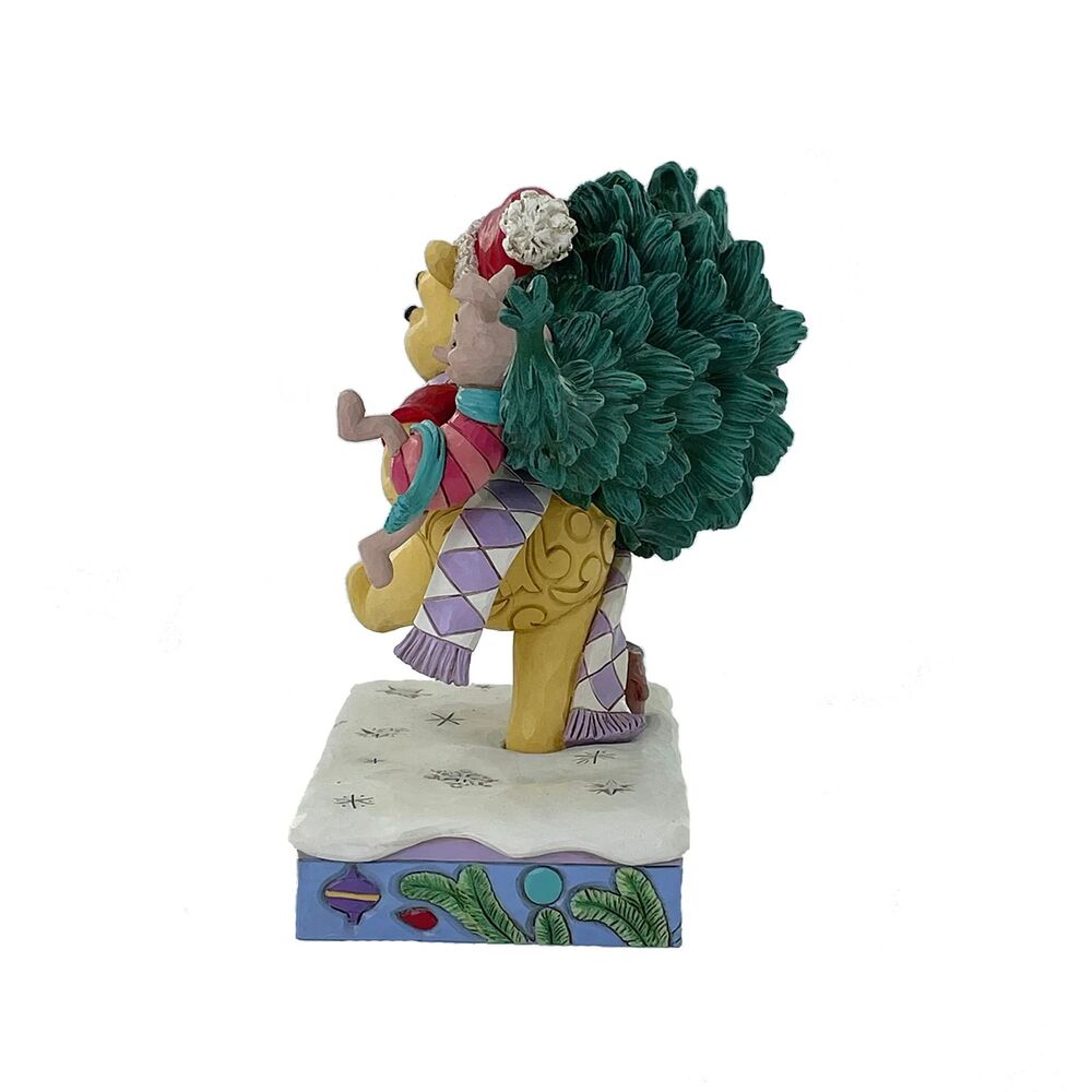 Jim Shore Disney Traditions - Winnie the Pooh Christmas - Pooh with Tree - A Tree For Two