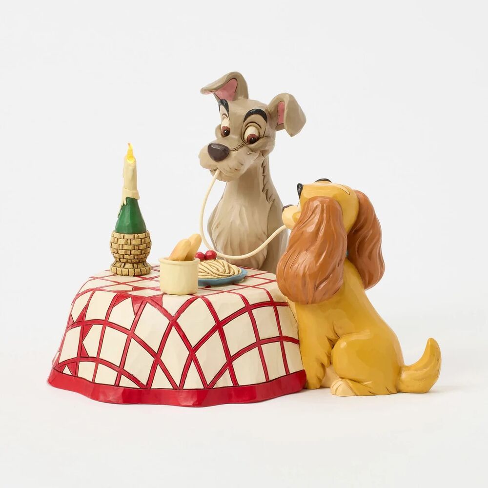 Jim Shore Disney Traditions - Lady & The Tramp - Spaghetti Scene