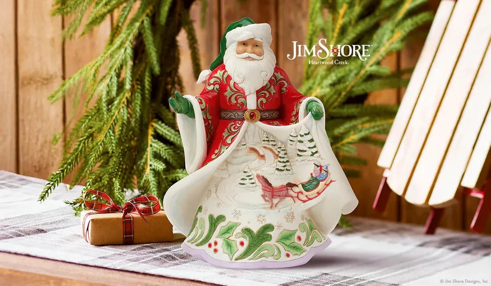 Jim Shore Heartwood Creek - Santa Winter Scene Musical - First Edition (Signed by Jim Shore)
