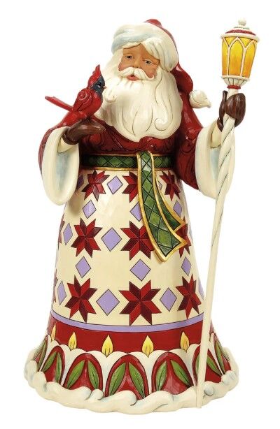 Jim Shore Heartwood Creek - Santa with Cardinal on Hand