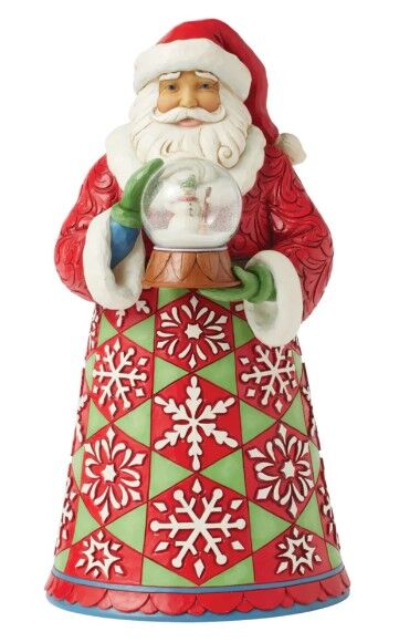 Jim Shore Heartwood Creek - Santa Holding Mini Globe