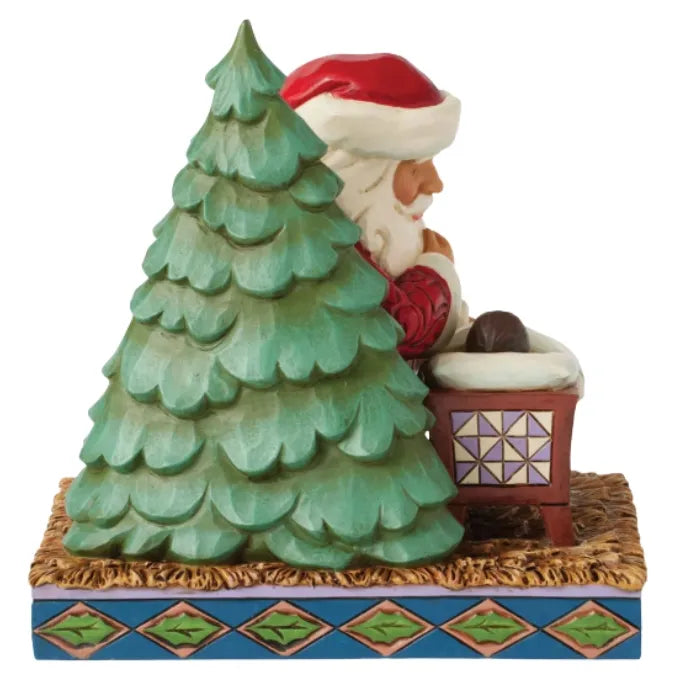 Jim Shore Heartwood Creek - Santa Kneeling Over Baby Jesus