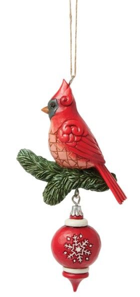 Jim Shore Heartwood Creek Nordic Noel - Cardinal Hanging Ornament