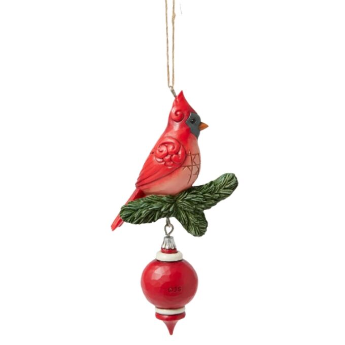 Jim Shore Heartwood Creek Nordic Noel - Cardinal Hanging Ornament