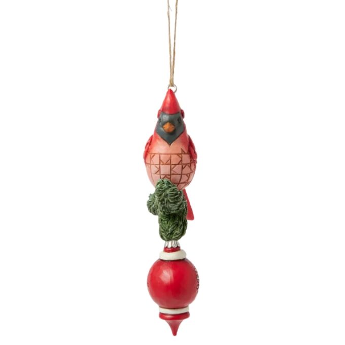 Jim Shore Heartwood Creek Nordic Noel - Cardinal Hanging Ornament