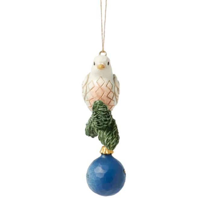 Jim Shore Heartwood Creek Twilight Blue - Blue & Gold Dove Hanging Ornament