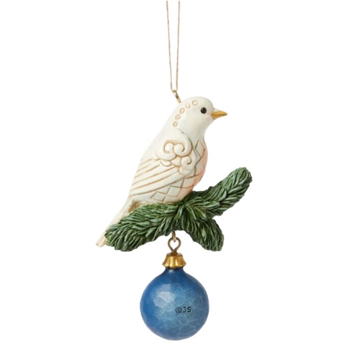 Jim Shore Heartwood Creek Twilight Blue - Blue & Gold Dove Hanging Ornament