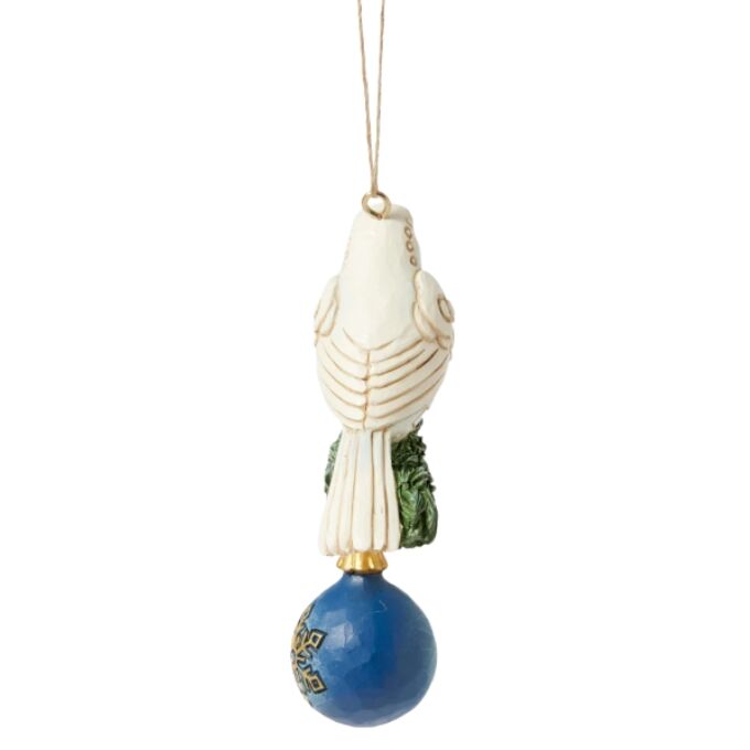 Jim Shore Heartwood Creek Twilight Blue - Blue & Gold Dove Hanging Ornament