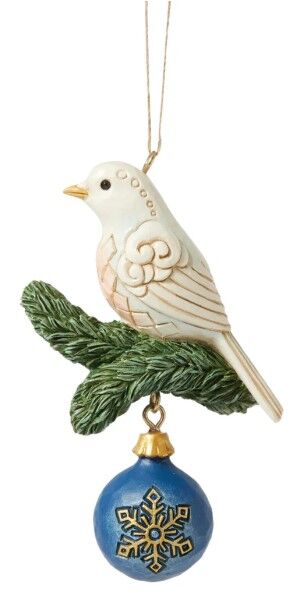 Jim Shore Heartwood Creek Twilight Blue - Blue & Gold Dove Hanging Ornament