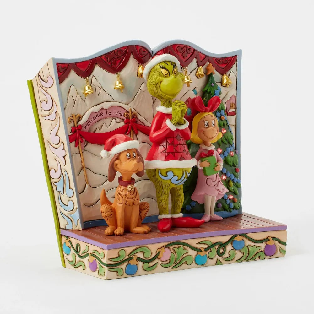 Dr Seuss The Grinch by Jim Shore - Grinch with Max & Cindy Lou LED - First Edition (Signed by Jim Shore)