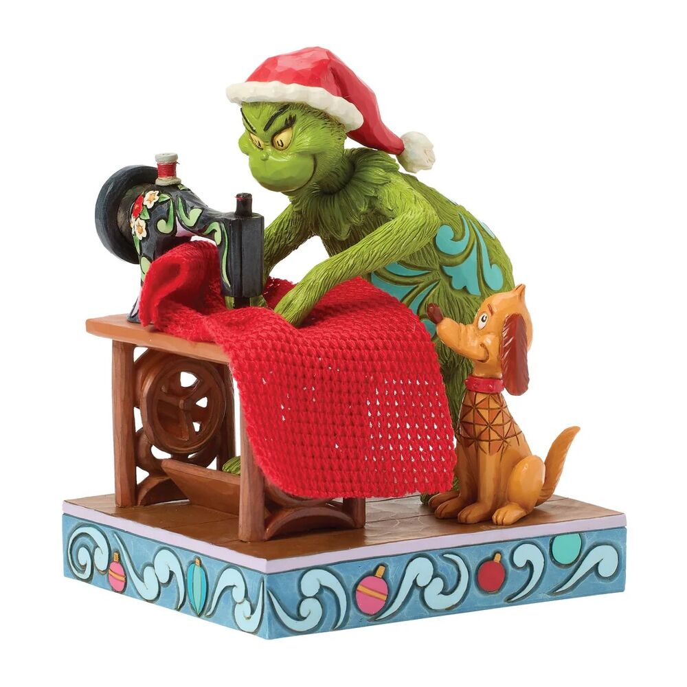Dr Seuss The Grinch by Jim Shore - Grinch Sewing Santa Suit