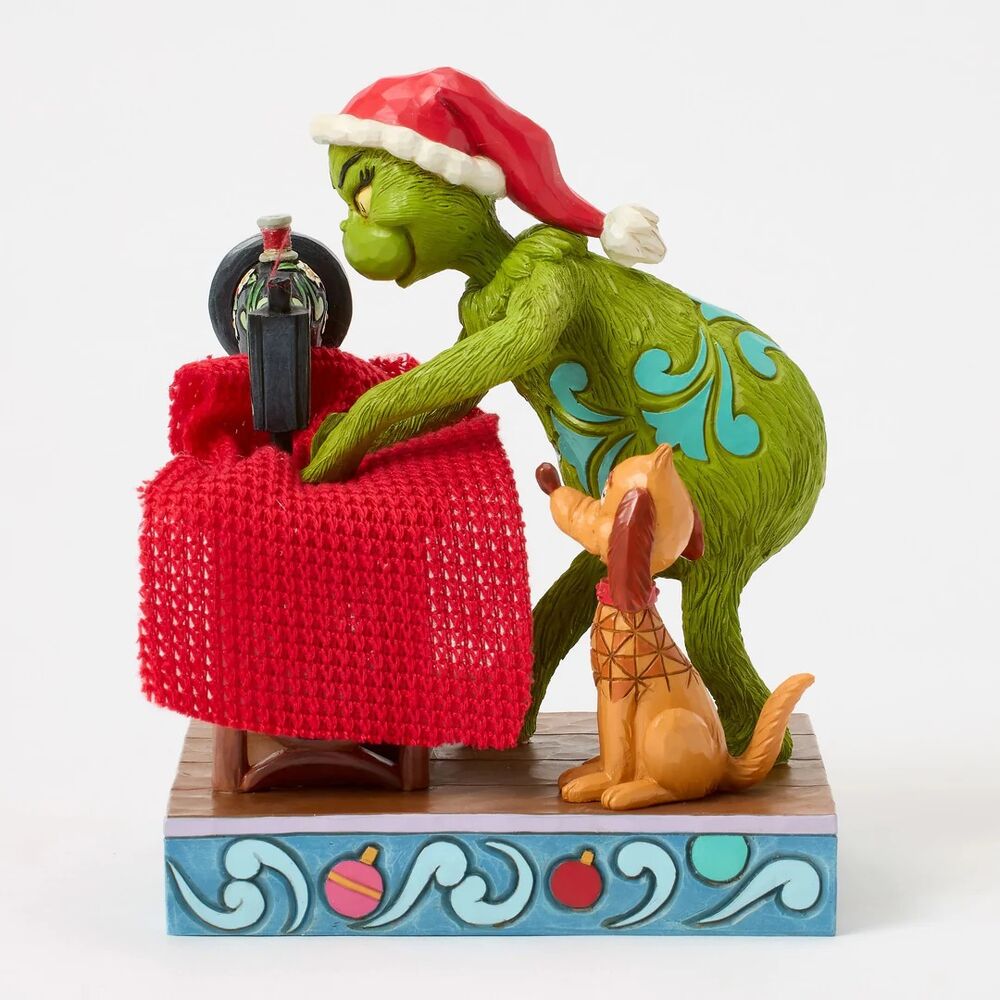 Dr Seuss The Grinch by Jim Shore - Grinch Sewing Santa Suit