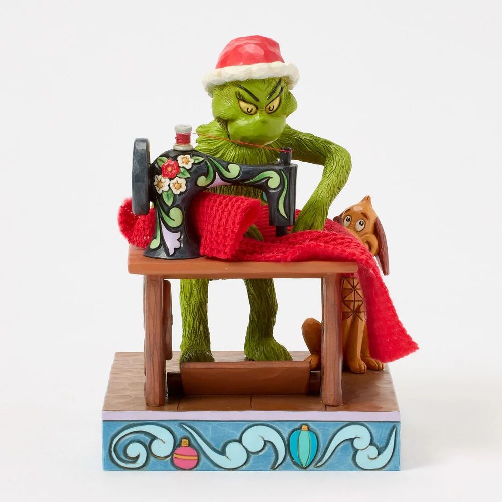 Dr Seuss The Grinch by Jim Shore - Grinch Sewing Santa Suit