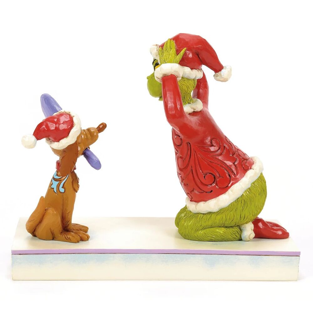 Dr Seuss The Grinch by Jim Shore - Max Holding Mirror For Grinch