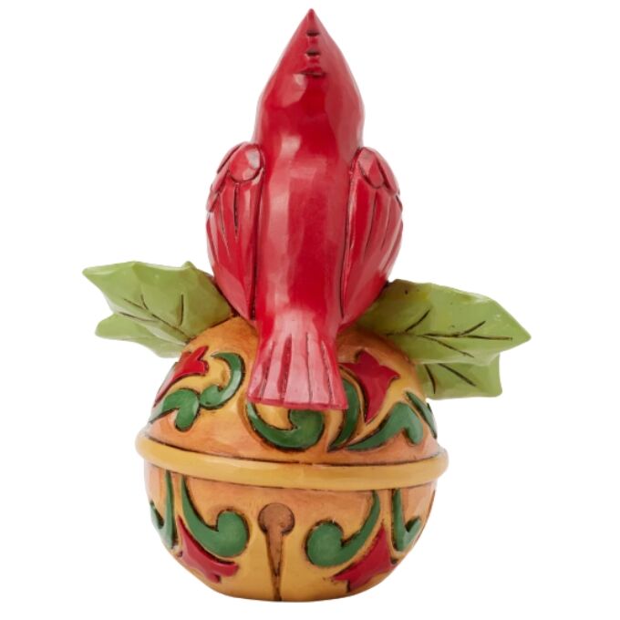 Jim Shore Heartwood Creek - Cardinal on Jingle Bell Mini Figurine