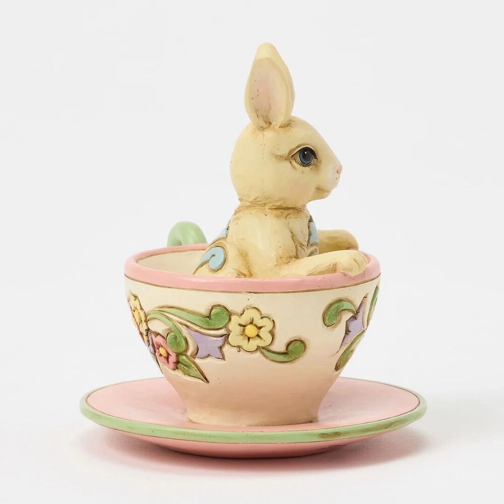 Jim Shore Heartwood Creek - Bunny in Teacup Mini Figurine