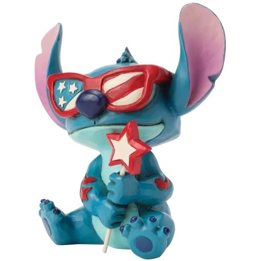 Jim Shore Disney Traditions - Lilo & Stitch - Stitch Patriotic Mini Figurine