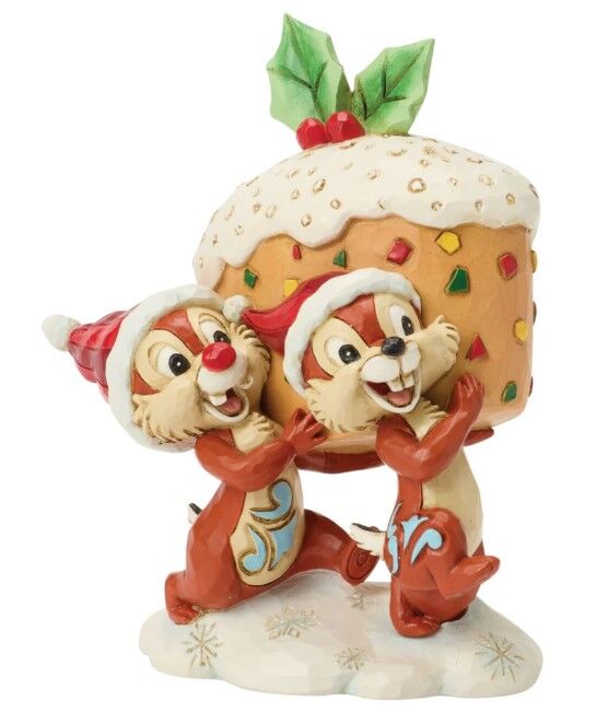 Jim Shore Disney Traditions - Chip & Dale Fruit Cake - Merry Mischief