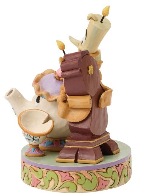 Jim Shore Disney Traditions - Beauty & the Beast - Lumiere, Mrs. Potts, Chip & Cogsworth - The Heart of the Castle