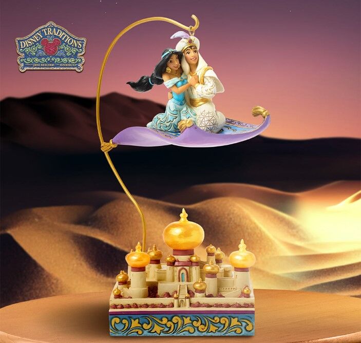 Jim Shore Disney Traditions - Aladdin - Aladdin & Jasmine Magic Carpet - Magic in the Moonlight
