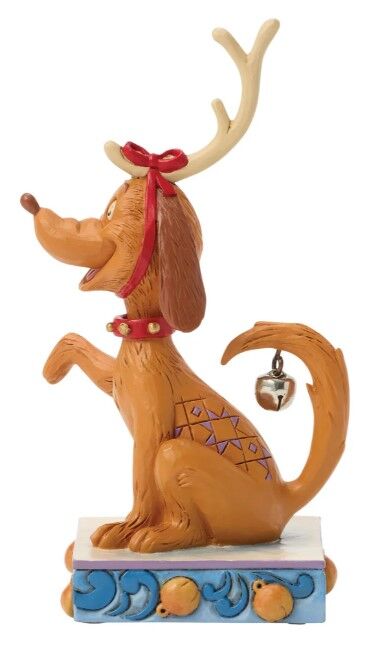Dr Seuss The Grinch by Jim Shore - Max with Bell on Tail