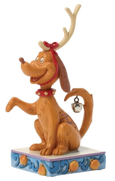Dr Seuss The Grinch by Jim Shore - Max with Bell on Tail