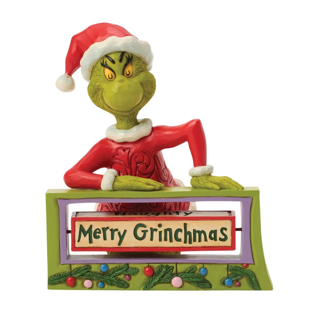 Dr Seuss The Grinch by Jim Shore - Grinch with Rotating Messages