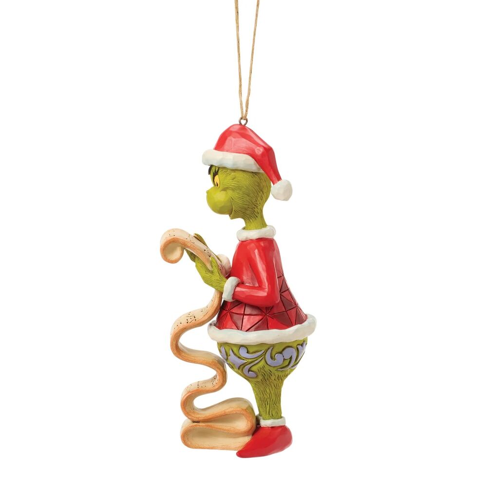 Dr Seuss The Grinch by Jim Shore - Grinch with List Hanging Ornament
